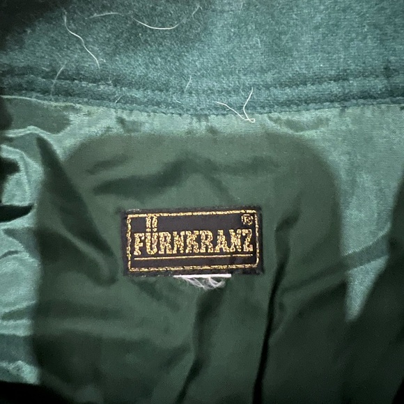 Forest Green Vintage Wool Midi A-Line Skirt with pockets and amazing beading - Picture 8 of 10